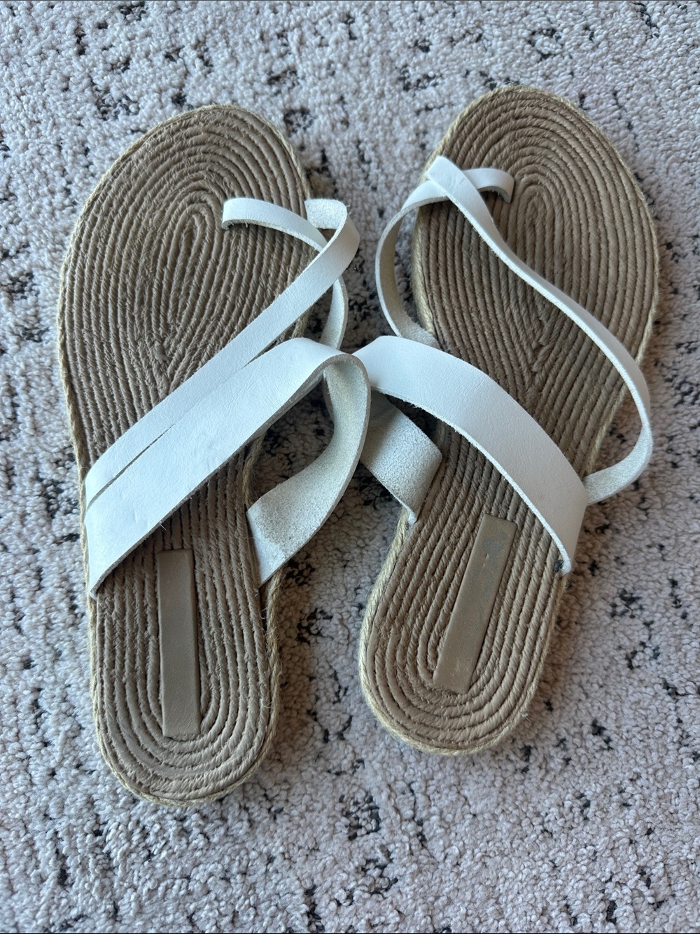 Soda White Crisscross Espadrille Slide Sandals